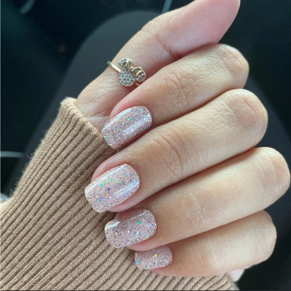 *Retired* Color Street: Tiny + Shiny (Petite) | Pink Glitter Clear Overlay - Picture 1 of 14